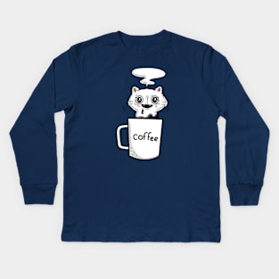 Catffenated Kids Long Sleeve T-Shirt